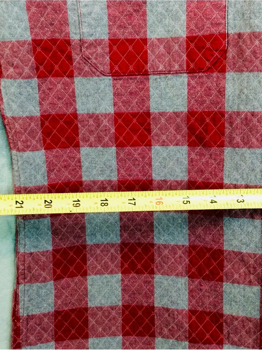 Banana Republic Red and Gray Plaid Button-Down Shirt